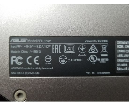  Ноутбук Asus ROG G752VT 17.3&quot; IPS i7 NVIDIA 16GB RAM 1000GB HDD, фото 8 