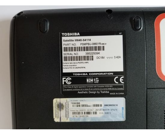  Ноутбук Toshiba Satellite M645 14 &quot;i5 4GB RAM 160GB HDD, image 9 