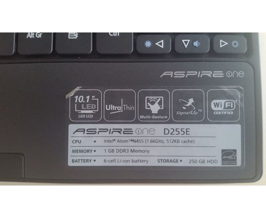  Ноутбук Acer Aspire One D255E 10 &quot;2GB RAM 250GB HDD, image 4 