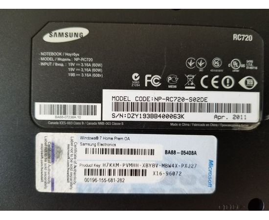  Ноутбук Samsung RC720 17&quot; HD+ i5 NVIDIA 8GB RAM 640GB HDD, фото 7 