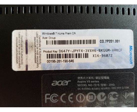  Ноутбук Acer Aspire V5-121 11&quot; 4GB RAM 500GB HDD, фото 8 