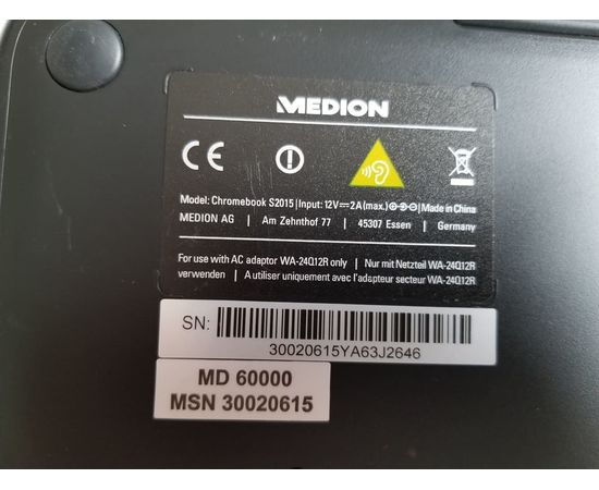  Ноутбук Medion Akoya S2015 Cromebook 12&quot; 2GB RAM 16GB SSD, фото 5 