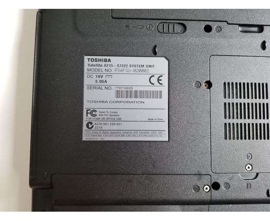 Ноутбук Toshiba Satellite A215-S7422 15&quot; 2GB RAM 160GB HDD, фото 9 