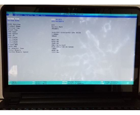  Ноутбук Dell Vostro 2521 15&quot; Сенсор 4GB RAM 250GB HDD, image 2 
