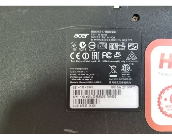  Ноутбук Acer Aspire ES 11 ES1-131 11&quot; 2GB RAM 32GB SSD (неробочий), image 8 