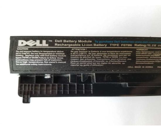  Батарея (аккумулятор) Dell Latitude 2100, 2110, 2120 F079N 11.1V 2500 mAh (оригинал 15%), фото 2 